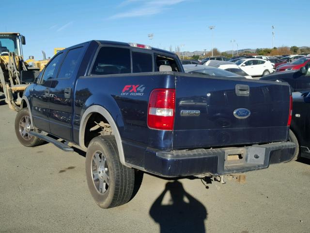 1FTPW14565KD22792 - 2005 FORD F150 SUPER BLUE photo 3