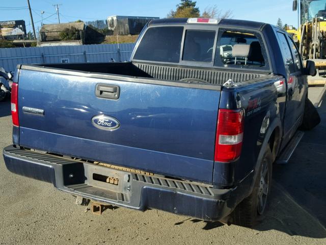 1FTPW14565KD22792 - 2005 FORD F150 SUPER BLUE photo 4