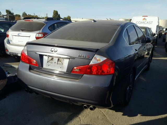 JNKBY01E99M700082 - 2009 INFINITI M45 BASE BLUE photo 4