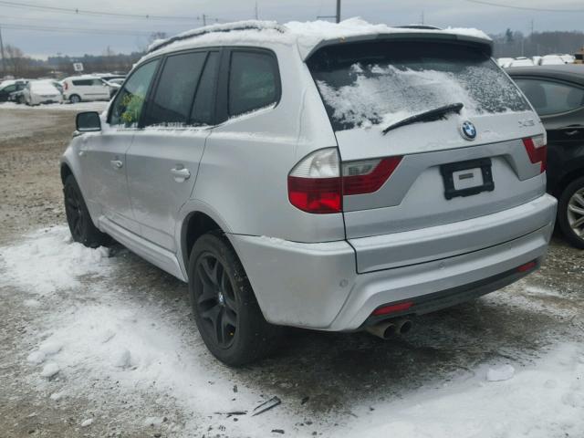 WBXPC93498WJ02823 - 2008 BMW X3 3.0SI SILVER photo 3