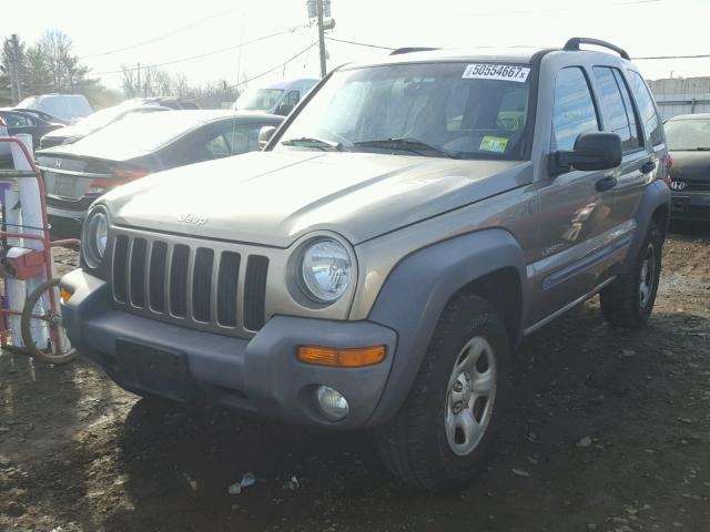 1J4GL48K14W294539 - 2004 JEEP LIBERTY SP GOLD photo 2