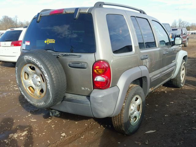 1J4GL48K14W294539 - 2004 JEEP LIBERTY SP GOLD photo 4