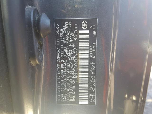 JTKDE177850059163 - 2005 TOYOTA SCION TC 黑色 照片 10