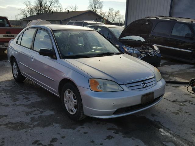 1HGES16522L082437 - 2002 HONDA CIVIC LX SILVER photo 1