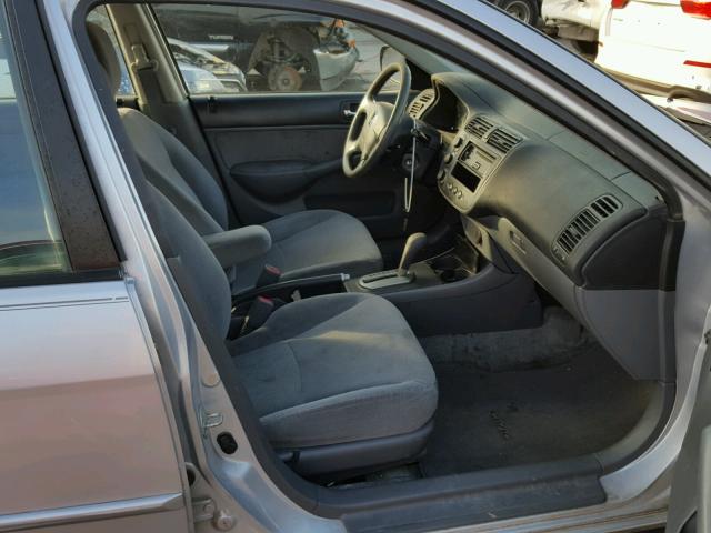 1HGES16522L082437 - 2002 HONDA CIVIC LX SILVER photo 5