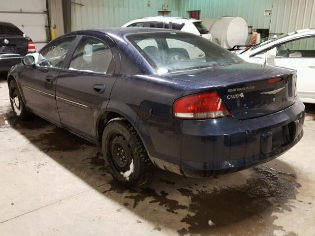 1C3AL56R24N116120 - 2004 CHRYSLER SEBRING LX BLUE photo 3