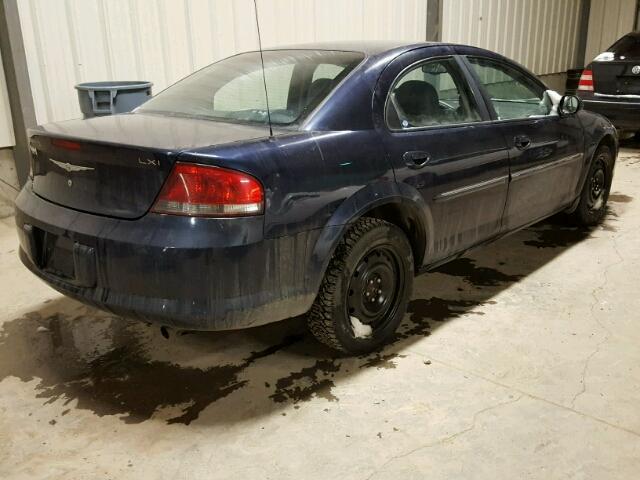 1C3AL56R24N116120 - 2004 CHRYSLER SEBRING LX BLUE photo 4