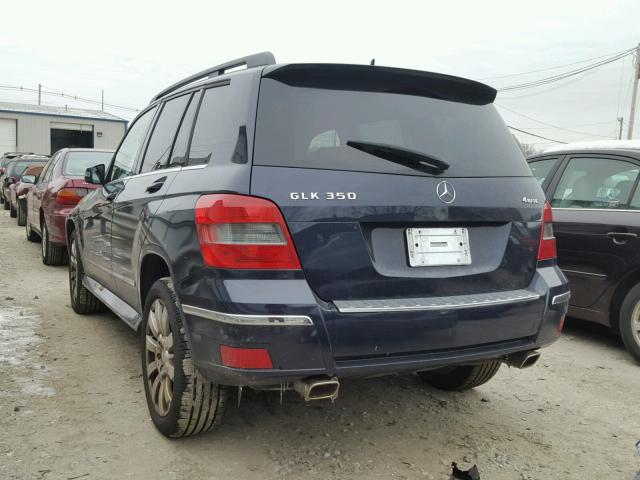 WDCGG8HB2AF429938 - 2010 MERCEDES-BENZ GLK 350 4M BLUE photo 3