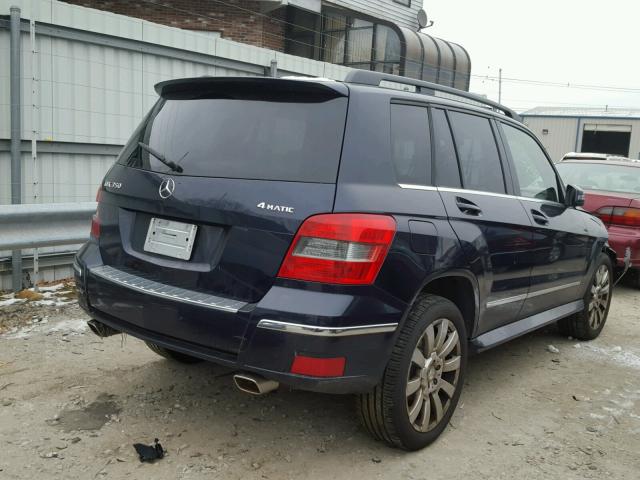 WDCGG8HB2AF429938 - 2010 MERCEDES-BENZ GLK 350 4M BLUE photo 4