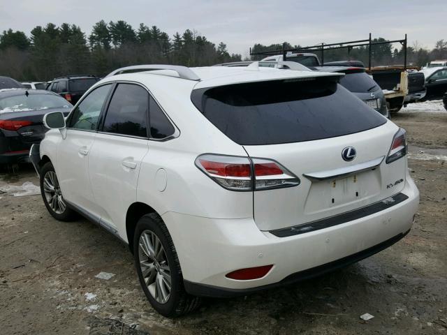 JTJBC1BA6E2069182 - 2014 LEXUS RX 450 WHITE photo 3