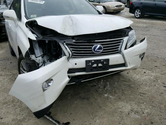 JTJBC1BA6E2069182 - 2014 LEXUS RX 450 WHITE photo 9