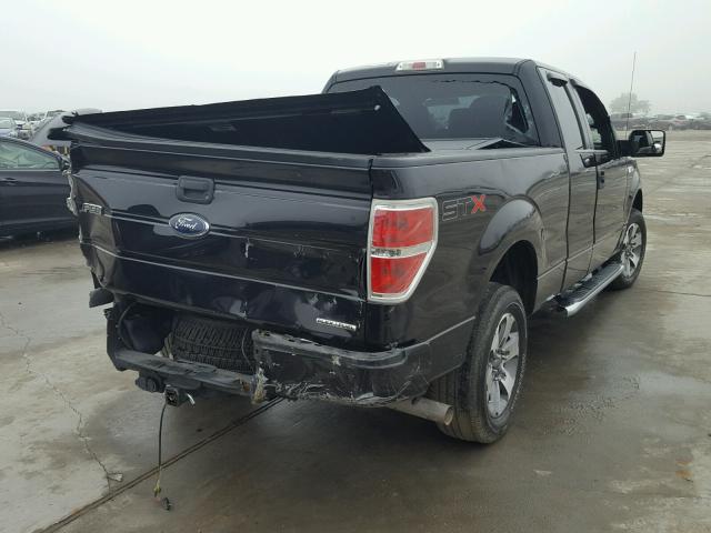 1FTFX1CF8DFD92403 - 2013 FORD F150 SUPER BLACK photo 4