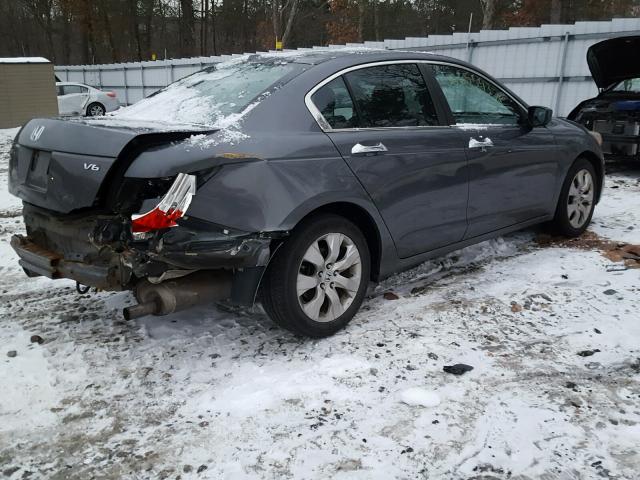 1HGCP36888A081666 - 2008 HONDA ACCORD EXL GRAY photo 4