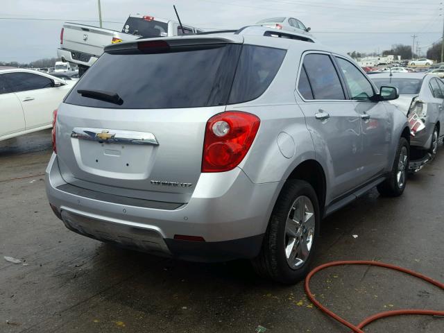 1GNALDEK4FZ142893 - 2015 CHEVROLET EQUINOX LT SILVER photo 4