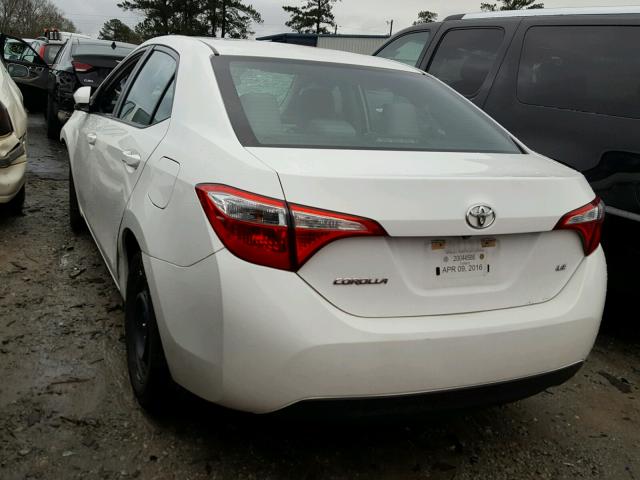 5YFBURHE4FP304674 - 2015 TOYOTA COROLLA L WHITE photo 3