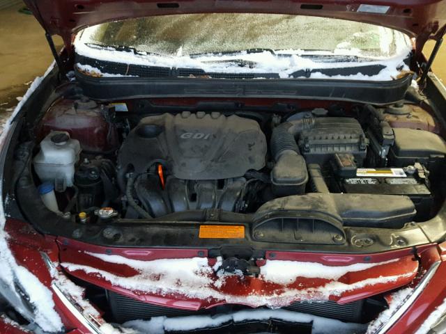 5NPEB4AC0DH560688 - 2013 HYUNDAI SONATA GLS RED photo 7