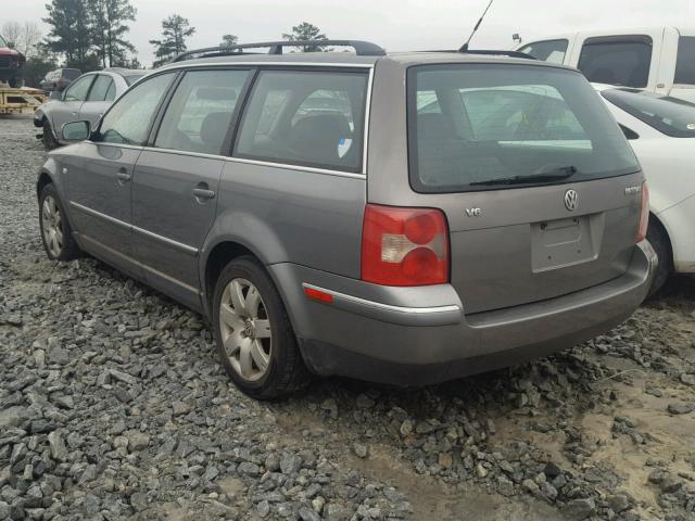 WVWWH63BX2E372437 - 2002 VOLKSWAGEN PASSAT GLX GRAY photo 3