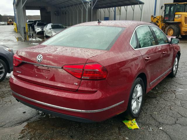 1VWAT7A31GC053924 - 2016 VOLKSWAGEN PASSAT S RED photo 4