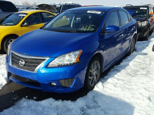 3N1AB7AP4DL563910 - 2013 NISSAN SENTRA S BLUE photo 2