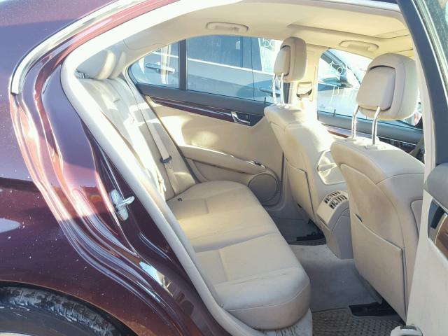 WDDGF81X39F226380 - 2009 MERCEDES-BENZ C 300 4MAT BURGUNDY photo 6