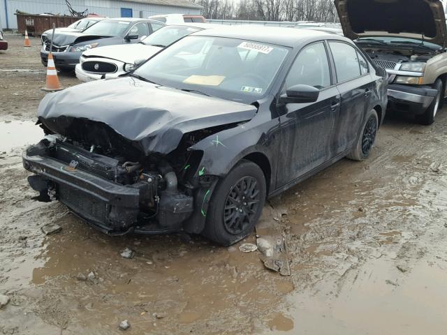 3VW2K7AJ3DM298126 - 2013 VOLKSWAGEN JETTA BASE BLACK photo 2