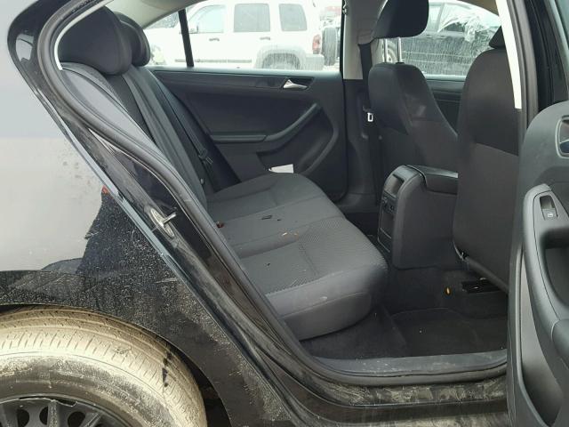 3VW2K7AJ3DM298126 - 2013 VOLKSWAGEN JETTA BASE BLACK photo 6