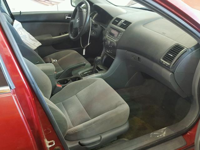 1HGCM56757A008104 - 2007 HONDA ACCORD EX RED photo 5