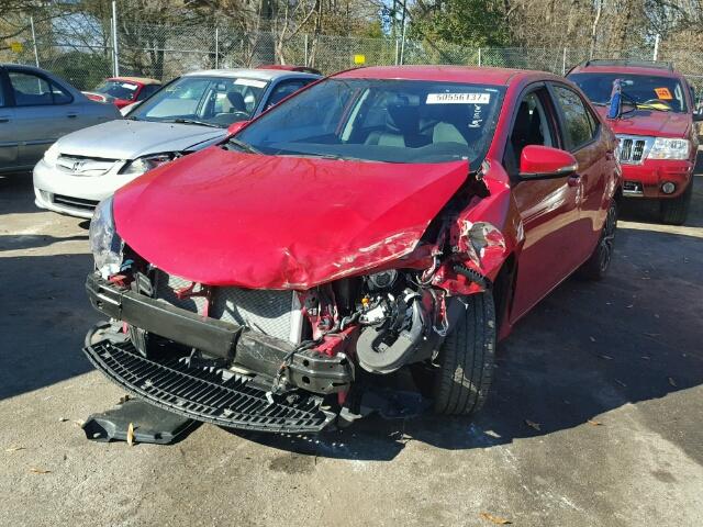 2T1BURHE8GC556574 - 2016 TOYOTA COROLLA L RED photo 2