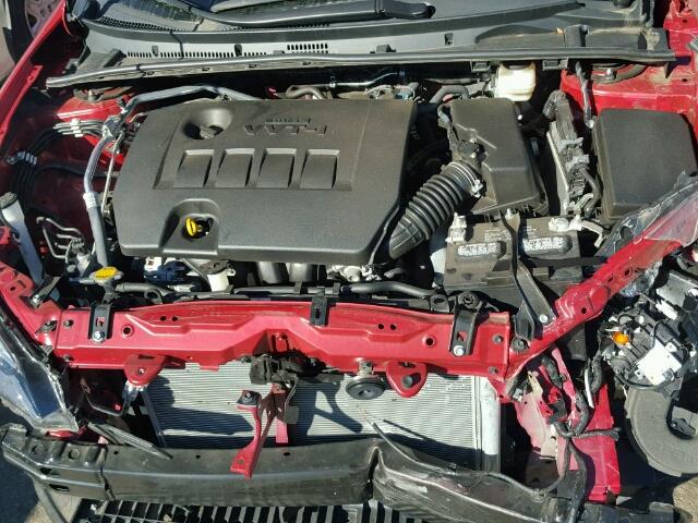 2T1BURHE8GC556574 - 2016 TOYOTA COROLLA L RED photo 7