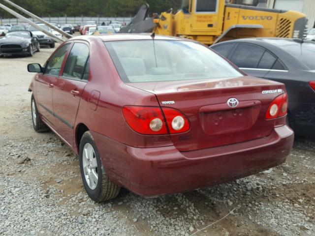 1NXBR32E75Z413117 - 2005 TOYOTA COROLLA CE RED photo 3