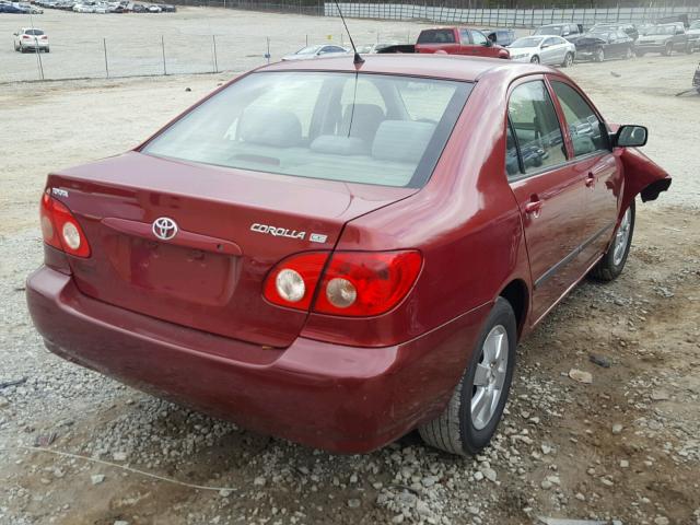 1NXBR32E75Z413117 - 2005 TOYOTA COROLLA CE RED photo 4