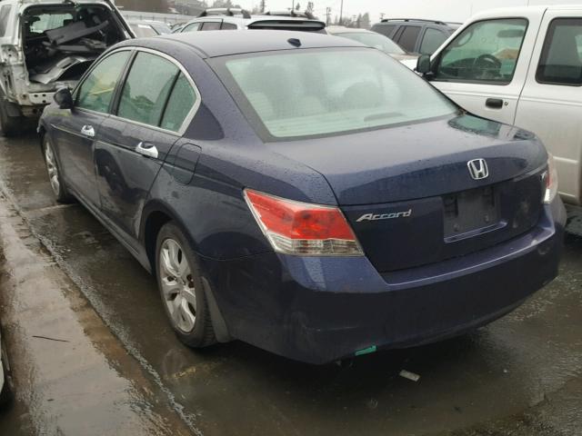 1HGCP36858A043361 - 2008 HONDA ACCORD EXL BLUE photo 3