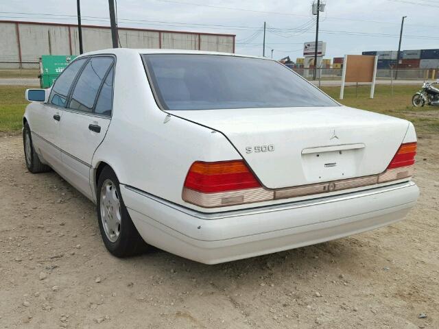 WDBGA51E6SA195181 - 1995 MERCEDES-BENZ S 500 WHITE photo 3