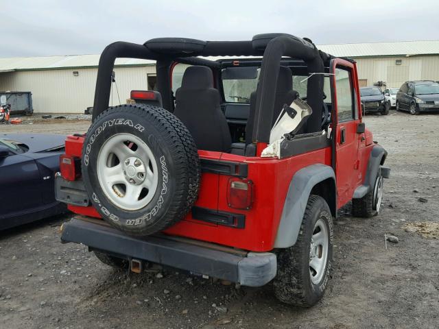 1J4F449S56P760705 - 2006 JEEP WRANGLER / RED photo 3