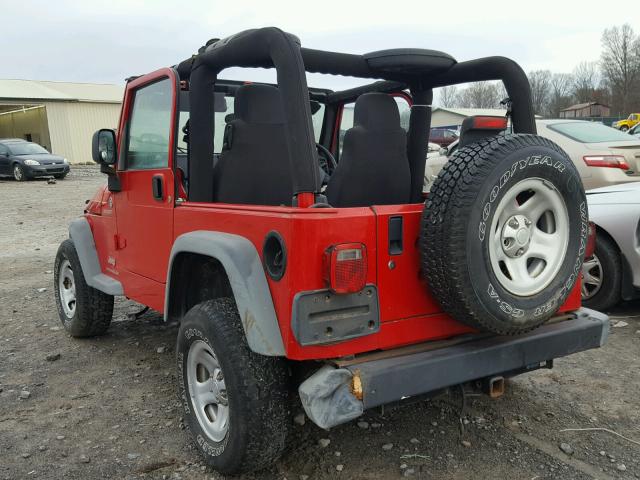 1J4F449S56P760705 - 2006 JEEP WRANGLER / RED photo 4