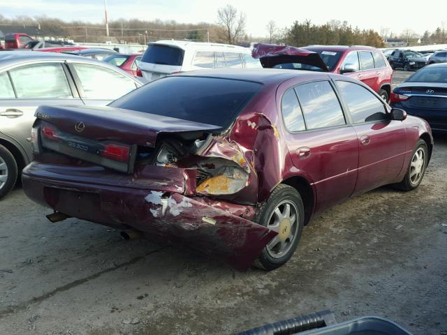 JT8JS47E1R0074630 - 1994 LEXUS GS 300 MAROON photo 4