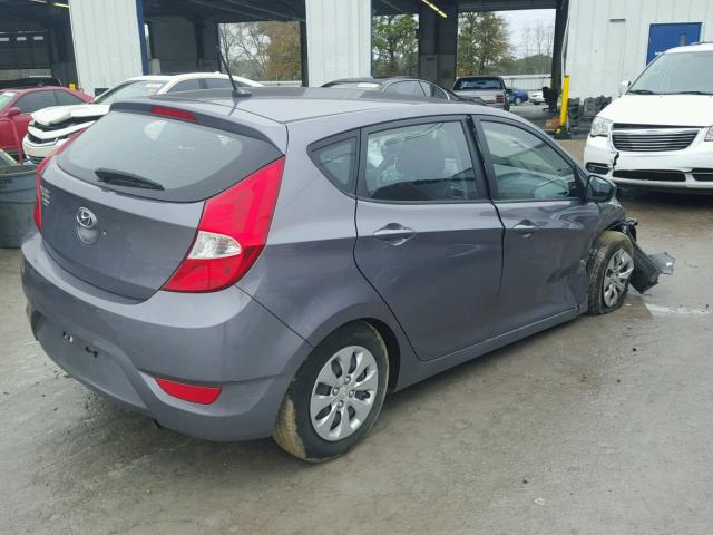 KMHCT5AE4GU258807 - 2016 HYUNDAI ACCENT SE BLUE photo 4