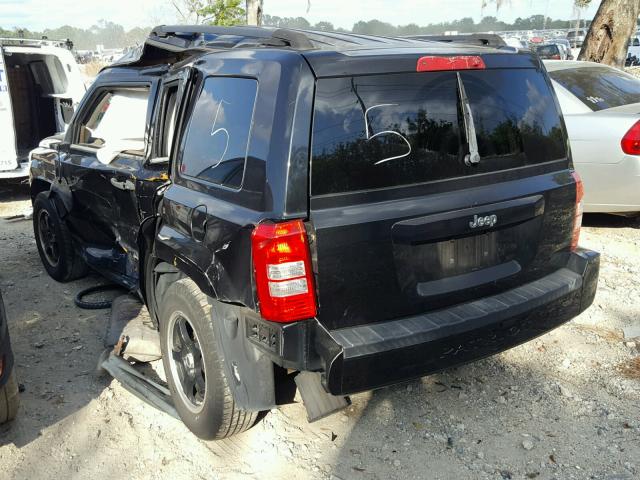 1J8FT28028D783885 - 2008 JEEP PATRIOT SP BLACK photo 3