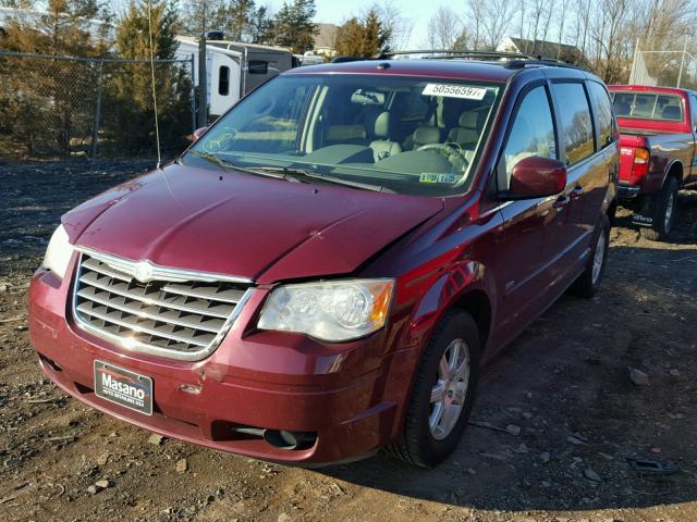 2A8HR54P48R731084 - 2008 CHRYSLER TOWN & COU BURGUNDY photo 2