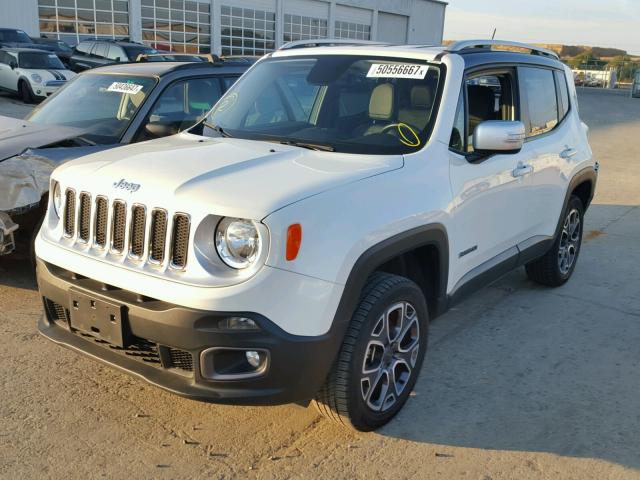 ZACCJBDT0GPC90397 - 2016 JEEP RENEGADE L WHITE photo 2