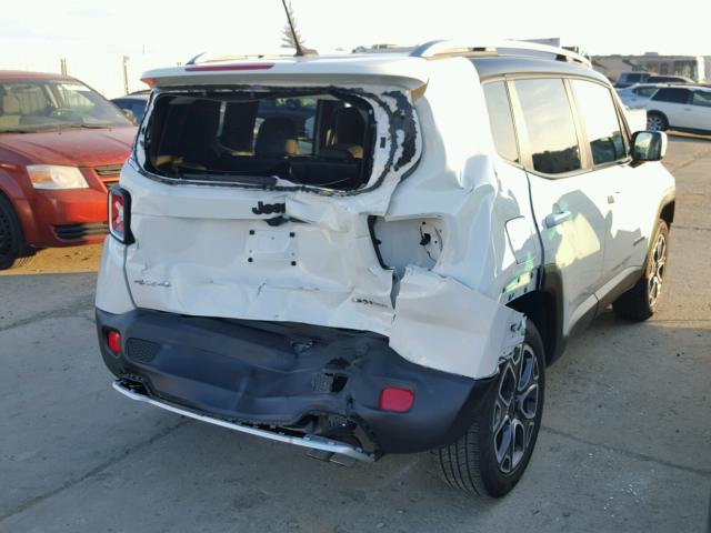 ZACCJBDT0GPC90397 - 2016 JEEP RENEGADE L WHITE photo 4