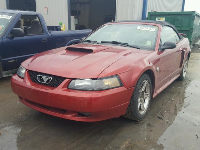 1FAFP45X54F167272 - 2004 FORD MUSTANG GT RED photo 2