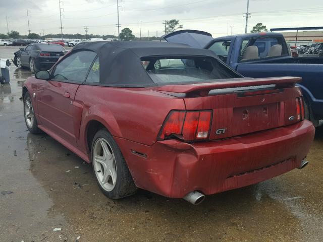 1FAFP45X54F167272 - 2004 FORD MUSTANG GT RED photo 3