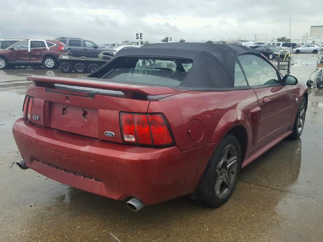 1FAFP45X54F167272 - 2004 FORD MUSTANG GT RED photo 4