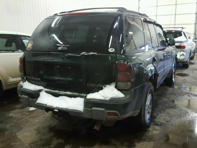 1GNDT13S322367064 - 2002 CHEVROLET TRAILBLAZE GREEN photo 4