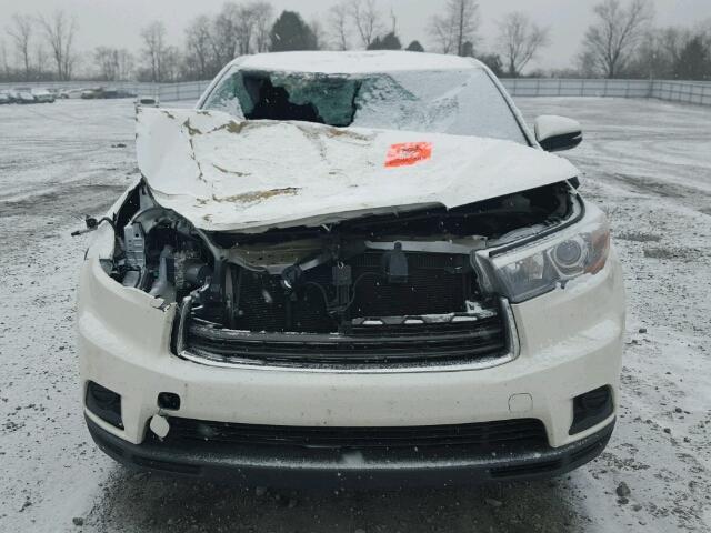 5TDBKRFH6GS269096 - 2016 TOYOTA HIGHLANDER WHITE photo 9