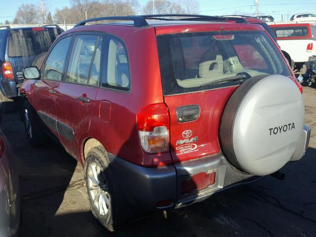 JTEHH20VX30239364 - 2003 TOYOTA RAV4 RED photo 3