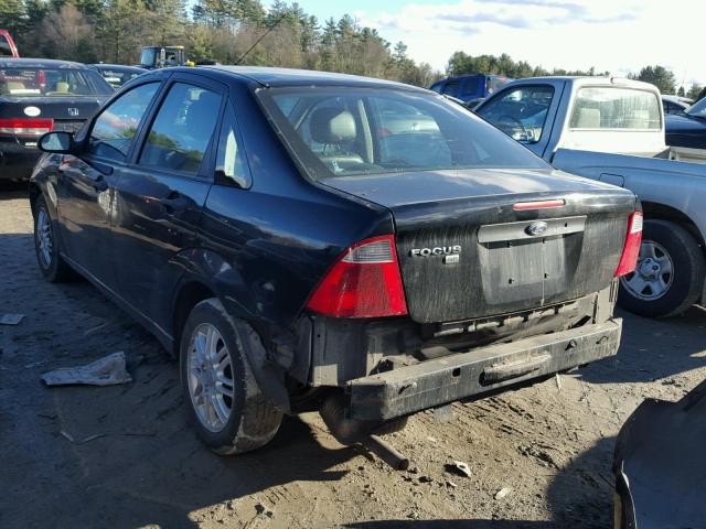 1FAHP34N77W260527 - 2007 FORD FOCUS ZX4 BLACK photo 3