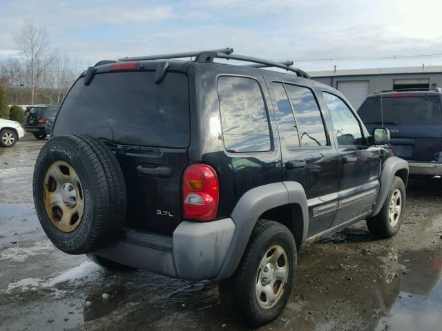 1J4GL48K54W221920 - 2004 JEEP LIBERTY SP BLACK photo 4