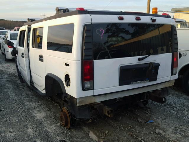 5GRGN23U15H132380 - 2005 HUMMER H2 WHITE photo 3